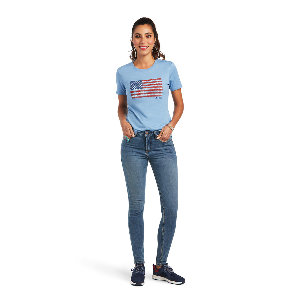 Women's Ariat Paisley Flag T-Shirt #10040962-C