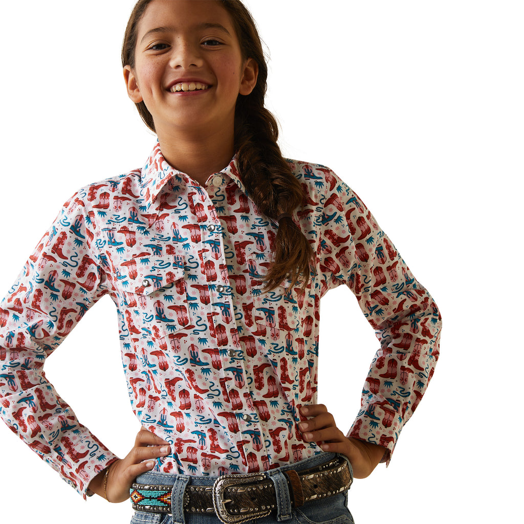 Girl's Ariat Blazin' Boots Snap Front Shirt #10043628