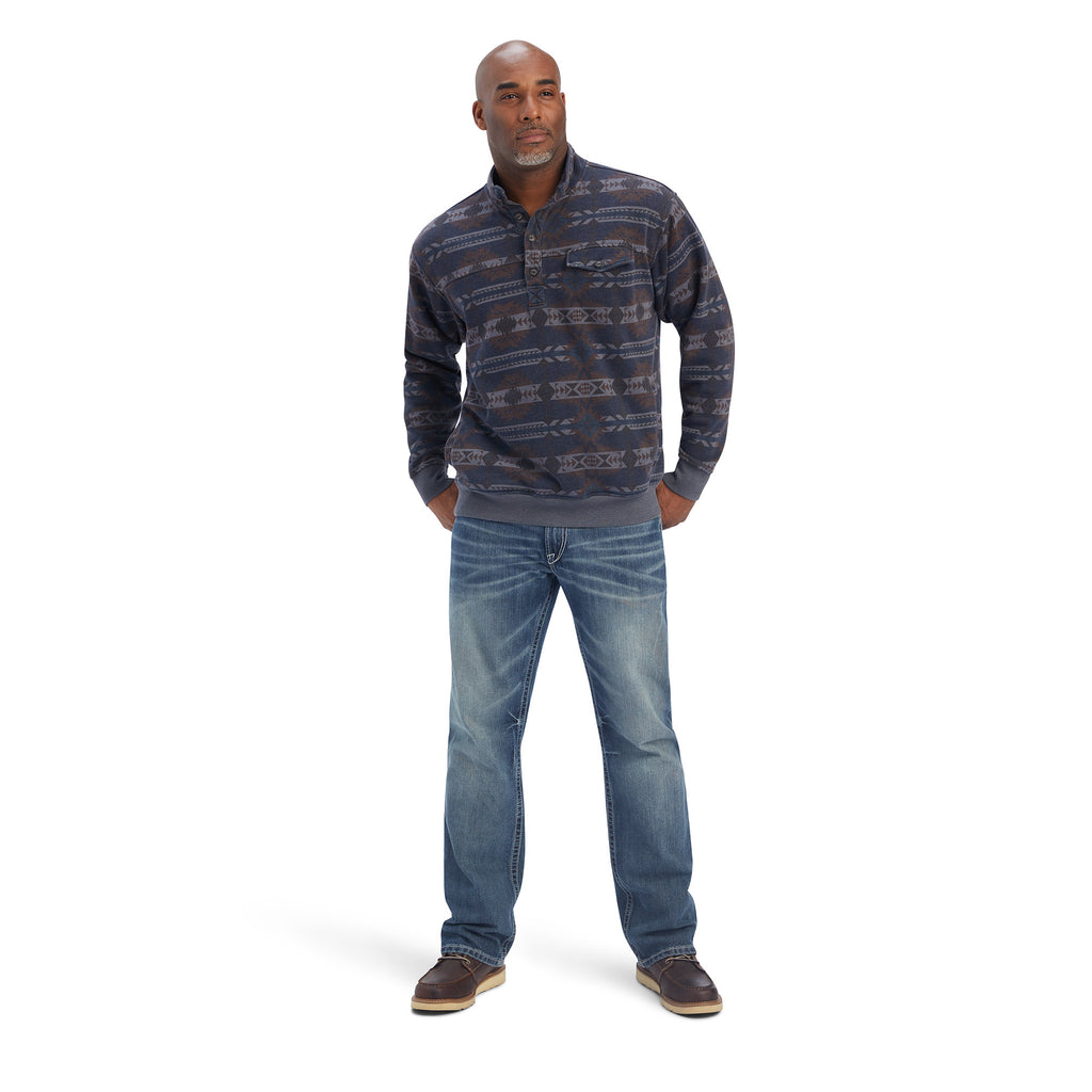 Men's Ariat Printed Overdyed Washed Sweater #10041691