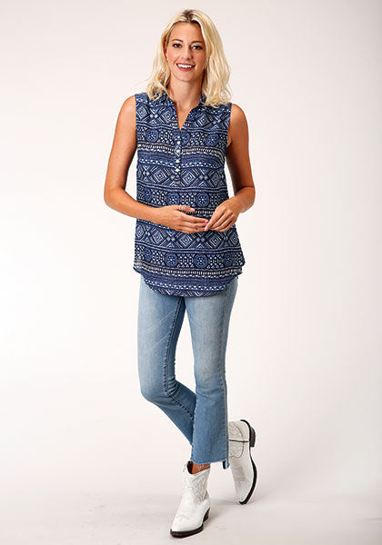 Women's Roper Blouse #03-052-0590-5025BU