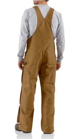 Men's Carhartt Unlined Zip-To-Thigh Bib #R37BRN