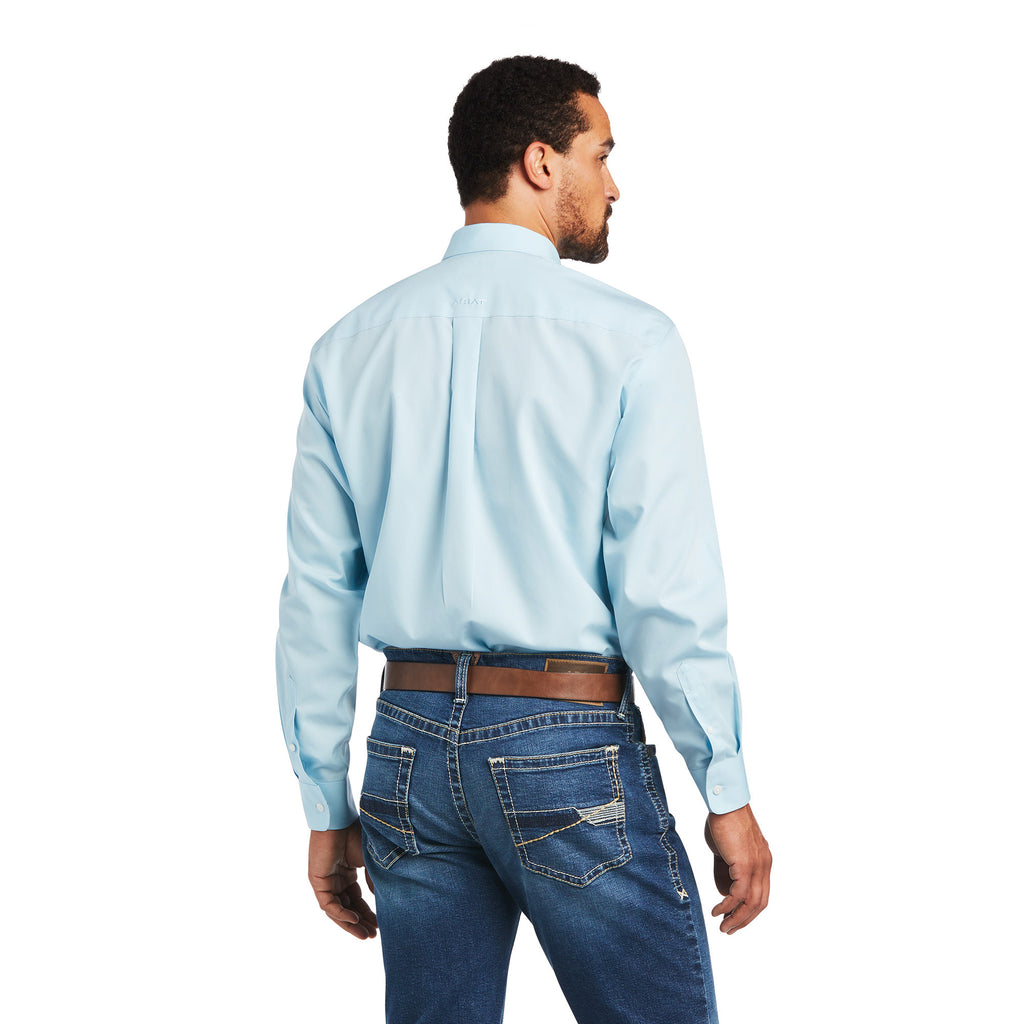 Men's Ariat Wrinkle Free Solid Pinpoint Oxford Classic Fit Button Down Shirt #10040586