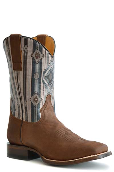 Men's Roper Brown & Blue Aztec Western Boot #09-020-9991-0118