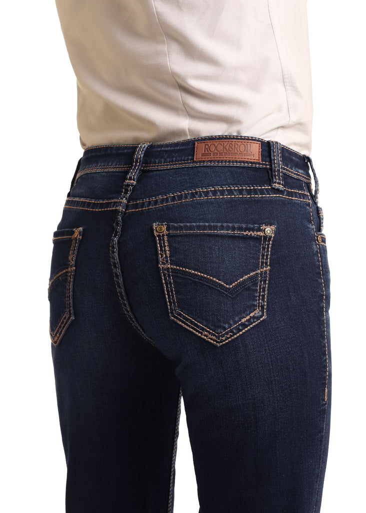 Women's Rock & Roll Cowgirl Riding Boot Cut Jean #W7-4166