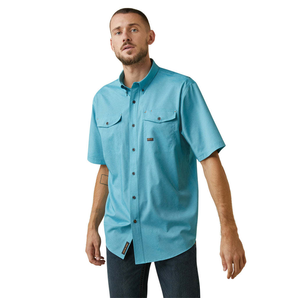 Men's Ariat Rebar Button Down Shirt #10043580X (Big and Tall)