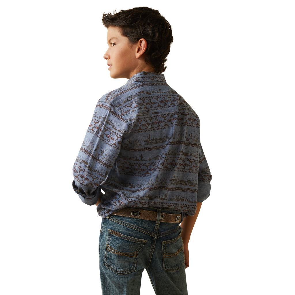 Boy's Ariat Haddington Retro Fit Snap Front Shirt #10043718