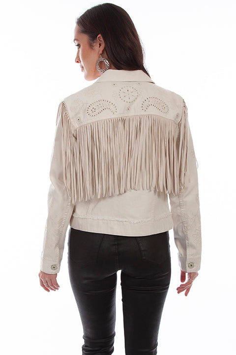 Women's Scully Fringe Jean Jacket #HC687