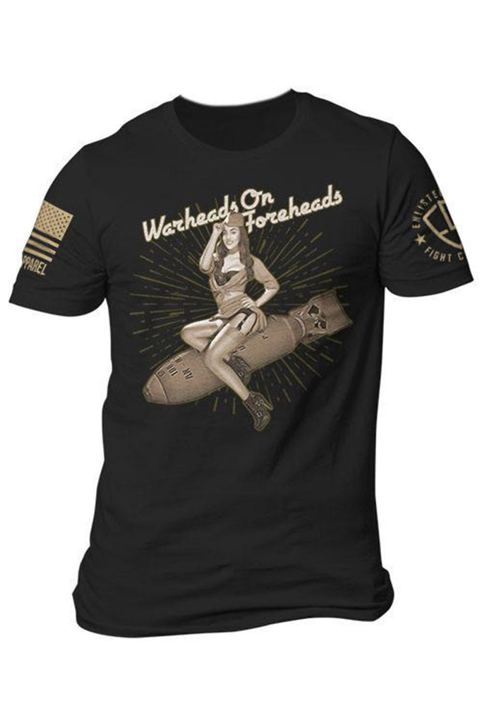 Men's Nine Line Warheads on Foreheads T-Shirt #E9-PINUP-TS-BLACK