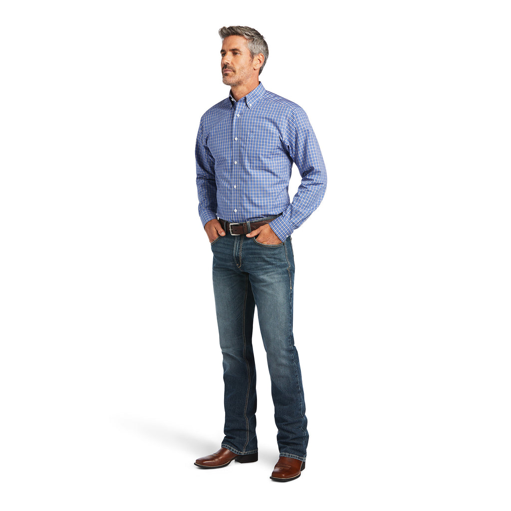 Men's Ariat Wrinkle Free Ezrah Fitted Button Down Shirt #10040723-C