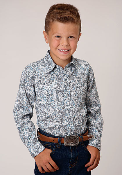 Boy's Roper Snap Front Shirt #03-030-0064-4042BU