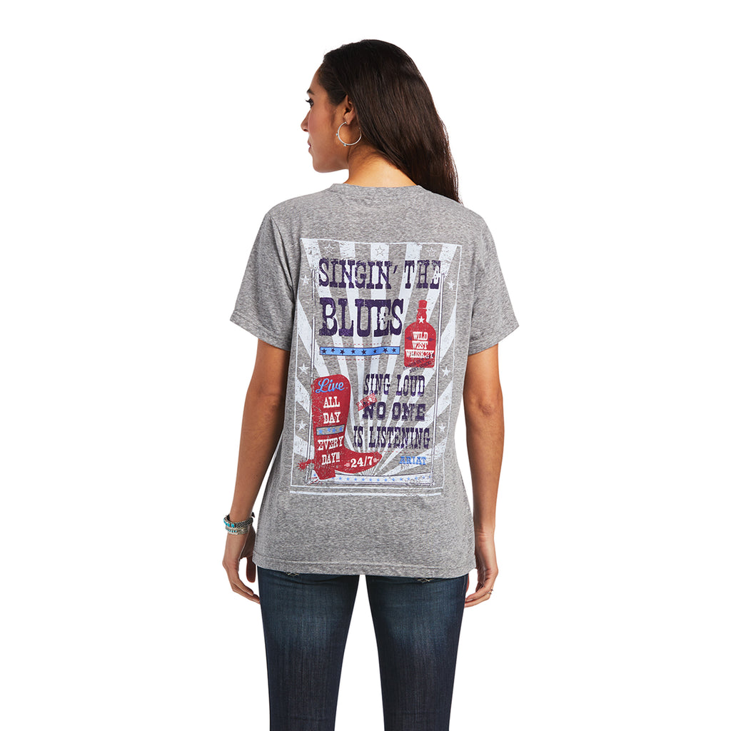 Women's Ariat Singing The Blues T-Shirt #10040511-C