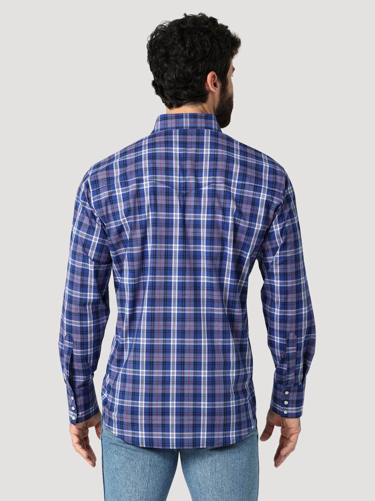 Men's Wrangler Wrinkle Resist Relaxed Fit Snap Front Shirt #112318651X