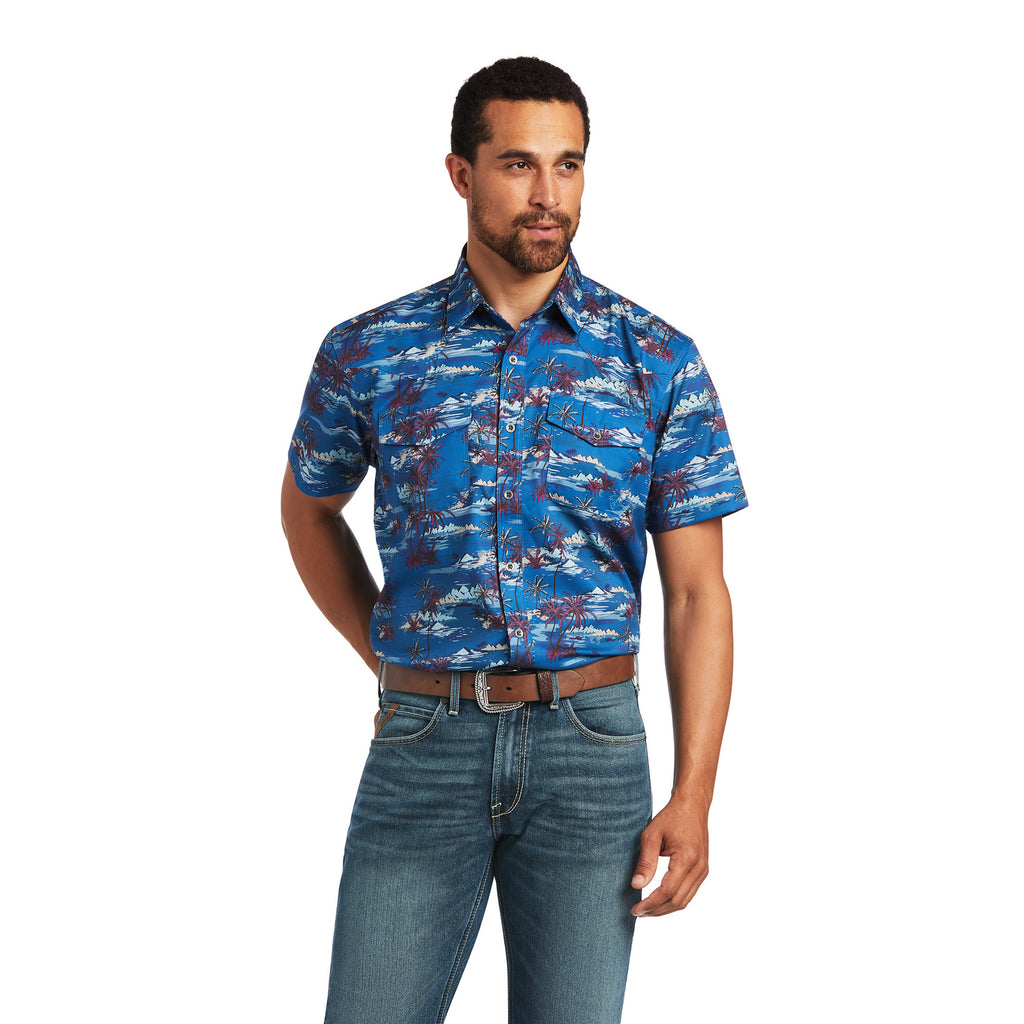 Men's Ariat VentTEK Western Fitted Button Down Shirt #10040455-C