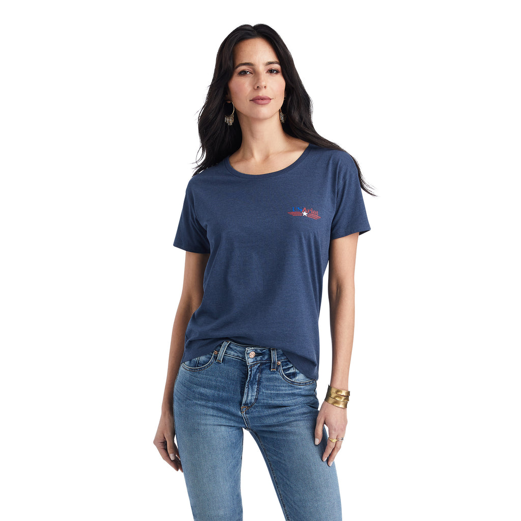 Women's Ariat Americana Retro T-Shirt #10042732-C