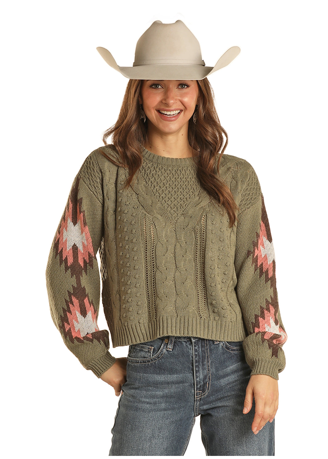 Women's Rock & Roll Cowgirl Sweater #BW32T02049 | High Country Western Wear