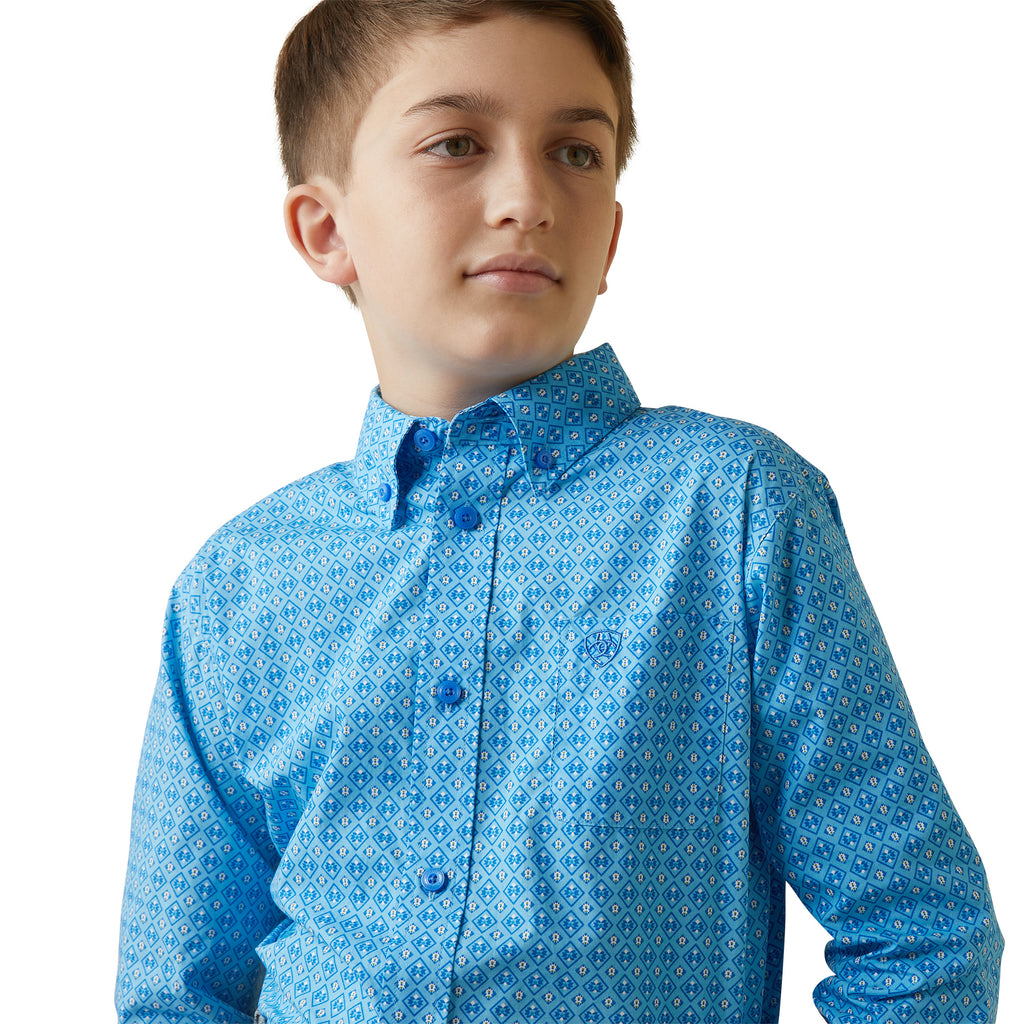 Boy's Ariat Lake Classic Fit Button Down Shirt #10043714-C