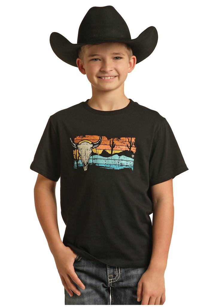 Boy's Rock & Roll Cowboy T-Shirt #RRBT21R0IS