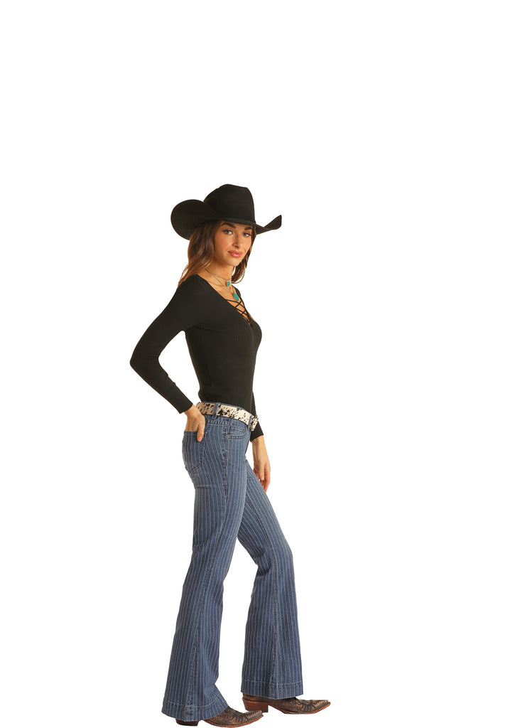 Women's Rock & Roll Cowgirl Mid-Rise Trouser #W8M2681-C