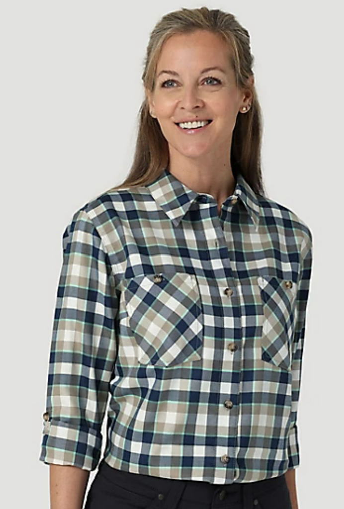 Women's Wrangler Riggs Flannel Button Down Shirt #112317244-C