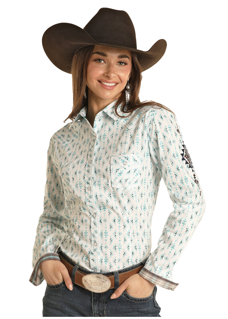 Women's Rough Stock Snap Front Shirt #RSWSOSR0EB-C