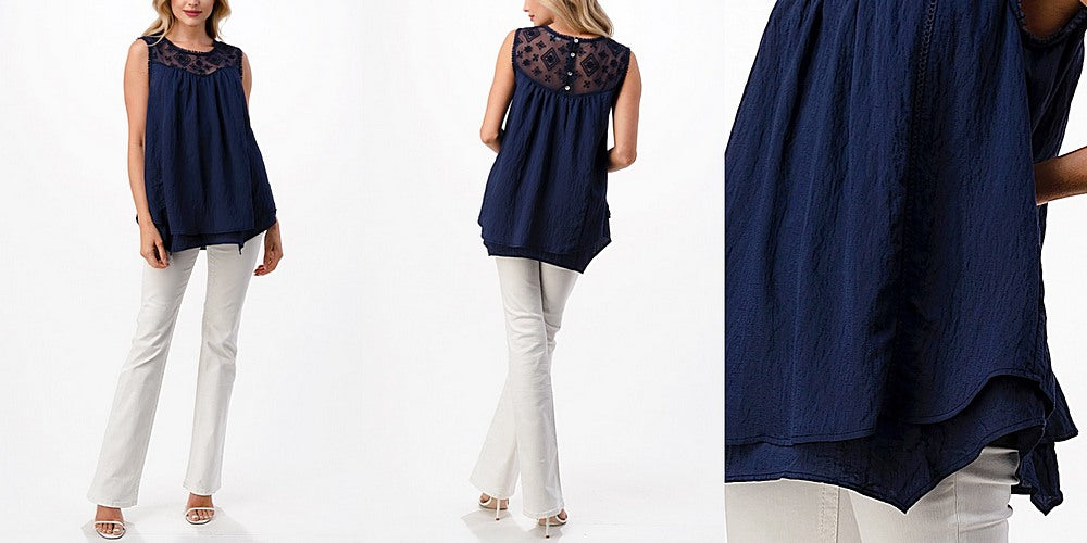 Women's Miss Me Blouse #MT2318T-C