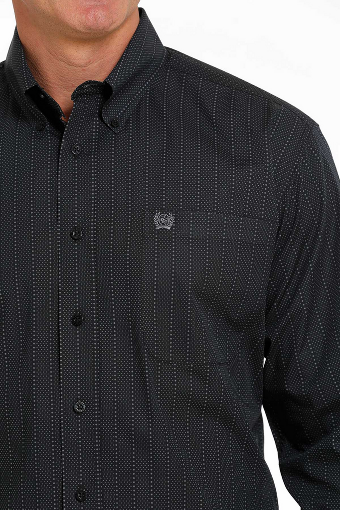 Men's Cinch Black Button Down Shirt #MTW1105500BLK