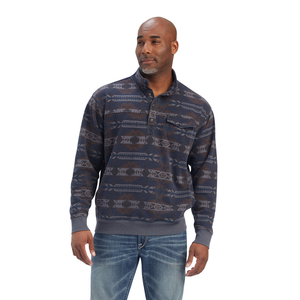 Men's Ariat Printed Overdyed Washed Sweater #10041691