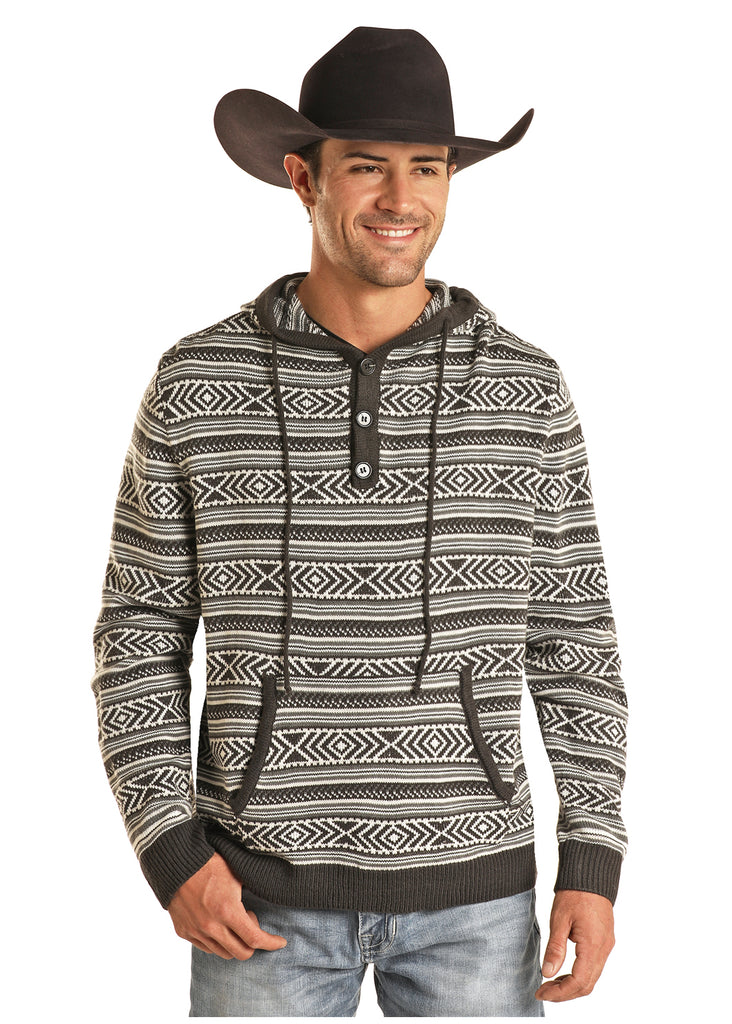 Men's Rock & Roll Cowboy Sweater Hoodie #BM94T02085