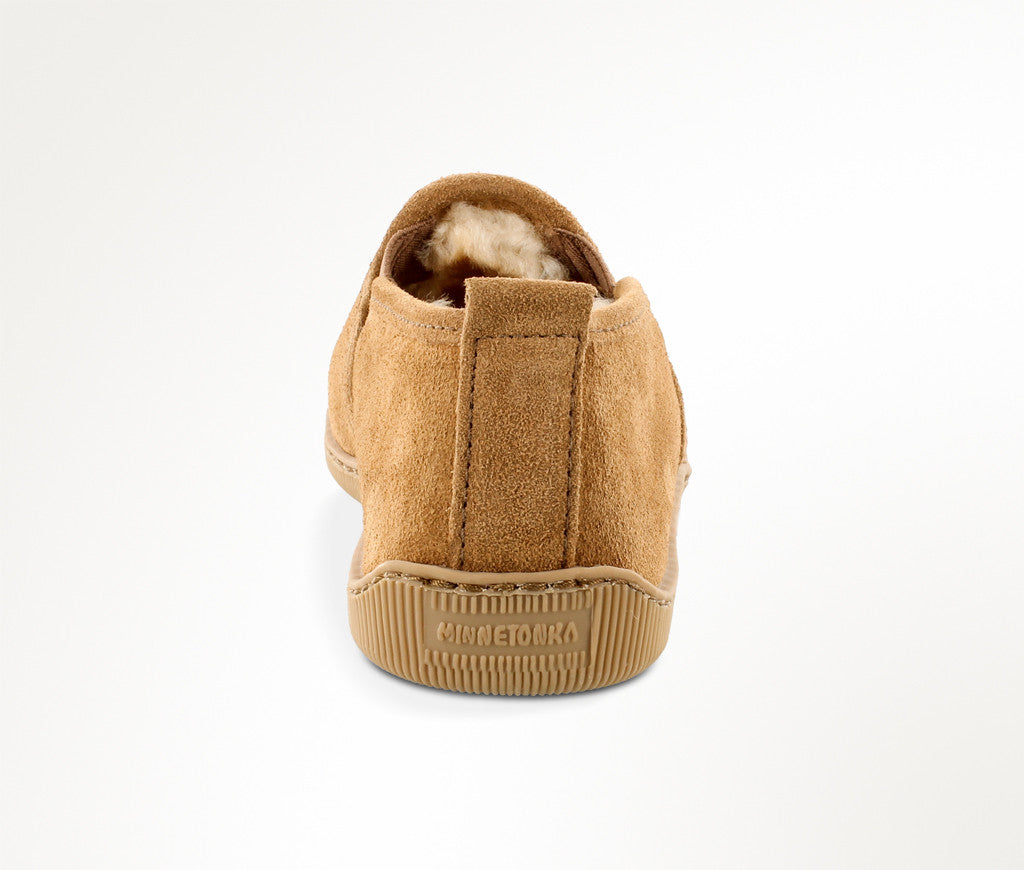 Minnetonka 3731 Men\'s Slipper US 9 Twin Gore Sheepskin Golden Tan Suede Minnetonka Moccasins 3731 - Men main image 2