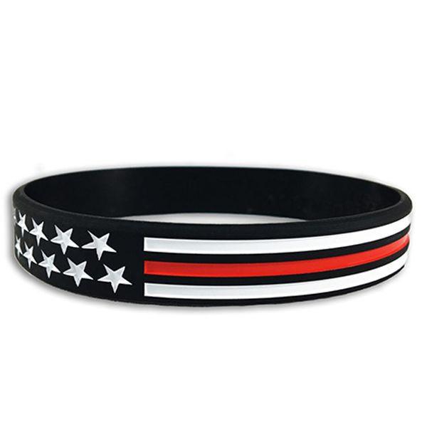 Thin Red Line American Flag Bracelet #TRL-AM-BR